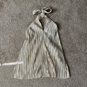 Vici Gold Halter Dress